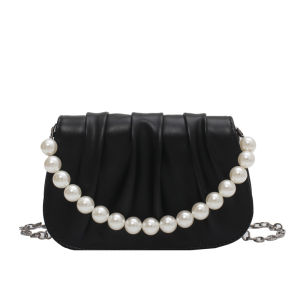 Beg tangan wanita women handbag sling bag High-end pearl bracelet soft leather with double compartments every girl must have bag perempuan Luss-134