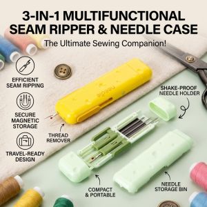 Easy Grip Needle Threader Sewing Threading Tool Multifunctional Sewing Aid Hand Sewing Tool for Elderly Needlework Embroidery Craft Accessory