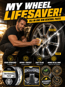 Wheel Scratch Repair Cream/Easy-To-Use Rim Scratch Remover/Alloy Wheel Care Polish/Car Rim Scratch Fixing Paste/Effective Wheel Scratch Care Solution
