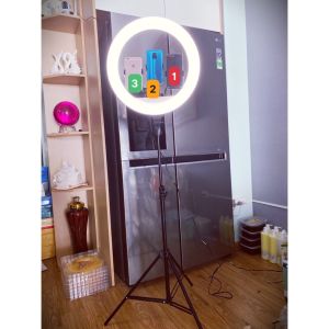 ĐÈN LIVESTREAM BÁN HÀNG CHỤP HÌNH MAKE UP LIVE STREAM SIZE 45CM. 3 KẸP- SPA88