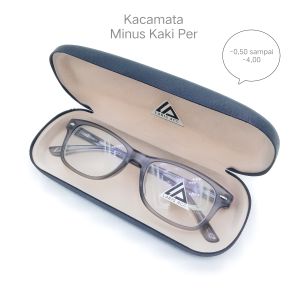 Laris Acc - Kacamata Minus Pria Wanita Kaki Per Frame Grey Transparan