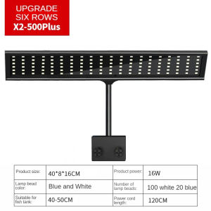 TOPOP Aquarium LED Light Aquascape Plant Tank Lamp Neo Helios Flat Nano 16W Pro Plus Full Spectrum RGB Planted Tank Light