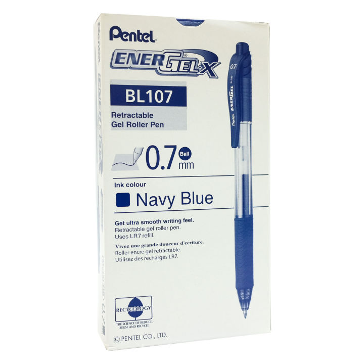 Caneta Gel Líquido Pentel EnerGel-X Retrátil - Escrita Suave E Precisão