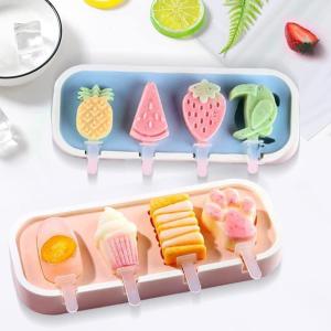 Silicone Ice Cream Cheese Stick Mold Popsicle Molds Kids Baby Cute Shapes DIY Ice Stick Maker Homemade Set