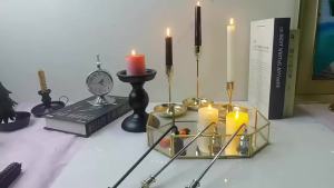 Sacesr Vintage Bell Shaped Candle Wick Trimmer Long Handle Turn Off Extinguisher Candle Blower Home 9R3H1