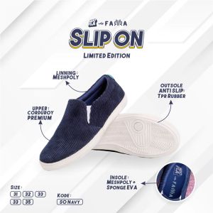 Sepatu Anak Slip On Warna Navy Hooflakids