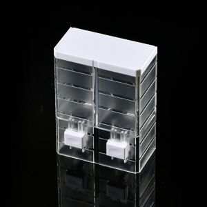 JDPOK Plastic 250ml Soap Dispenser Transparent Manual Shower Gel Container Portable Wall Mounted Liquid Soap Container Kitchen