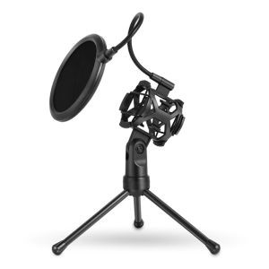 Desk Microphone Stand Tripod High Stability with Shockproof and Windproof Features for Various Recording