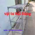 kệ sắt v lỗ 2 Tầng (Rộng 20cm) Vỉ lưới sắt ô vuông,Dài Cao nhiều kích thước. 