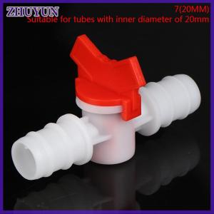 ZHUYUN Hose Barb Two Way Plastic Ball Valve Aquarium Garden Micro Irrigation Connector