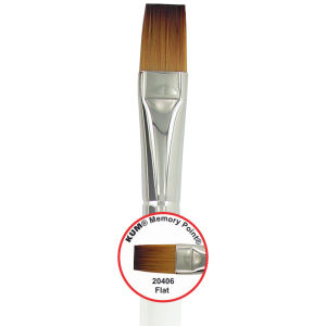 พู่กันหัวแบน เมมโมรี่พอยต์เบอร์ 2-24 ผลิตด้วยมือจากเยอรมนี KUM MemoryPoint Brush FLAT#2-#24 Handmade in Germany G511xxxx