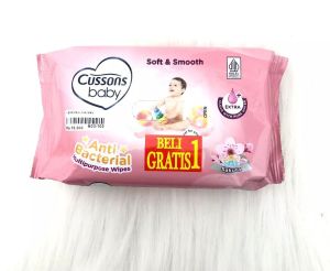 (Free 1) Cussons Baby Wipes Tissue Basah 50s - Pink Soft & Smooth / Biru Mild & Gentle / Ungu Fresh & Nourish / Tisu Basah Bayi