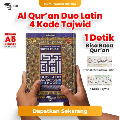 Al Quran Duo latin ukuran A5 Tajwid mudah 4 kode | Alquran Tajwid warna Cocok Untuk pemula