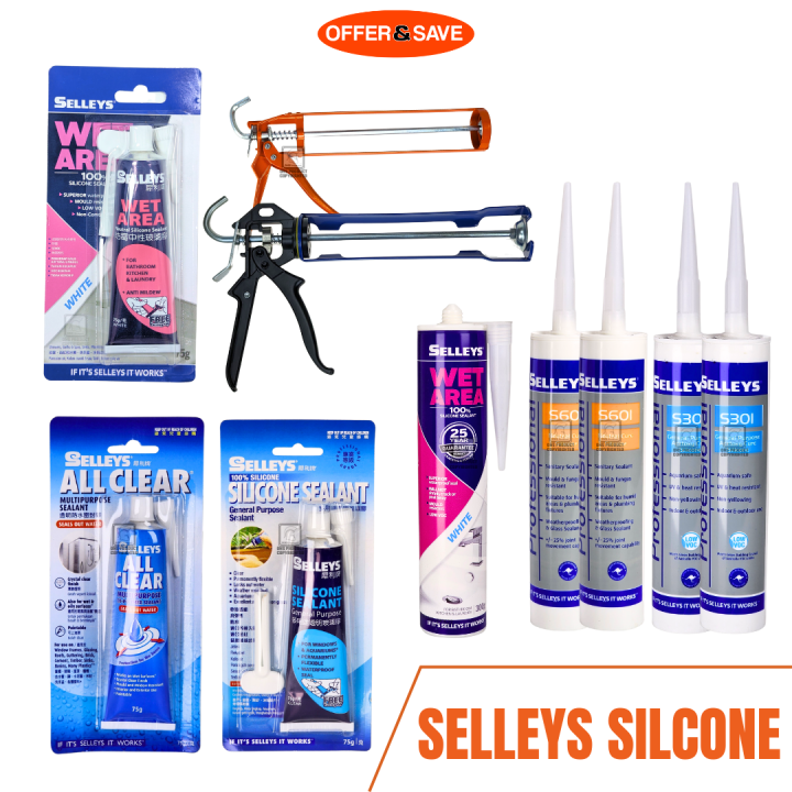 SELLEYS Silicone Sealant [Wet Area Multipurpose General Purpose