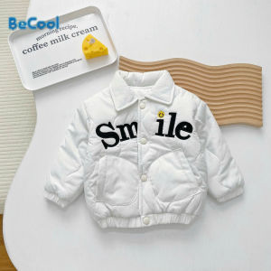 Áo Khoác Thêu Chữ Smile Cho Bé Trai Bé Gái Cực Ấm Từ 8-20kg BECOOL