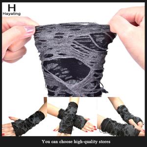 Hayating A Pair Gothic Arm Warmer Fingerless Beggar Punk Halloween Gloves Hole Cosplay