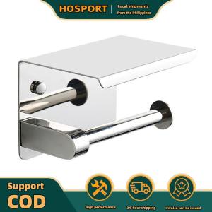 【HOSPORT】 Stainless Steel Floating Paper Shelf Paper Holder Rack Bathroom Accessories