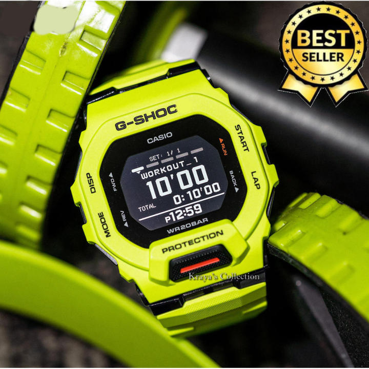 Casio GBD-200 Digital Green Black Resin Band Waterproof Sports