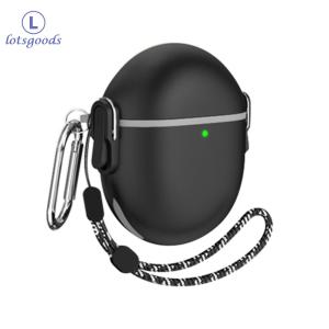 TPU PC Headphone Holder Case With Lanyard Hook Earphone Headphones Cover Fall-protection Dual-elastic On-off Snap for Google Pixel Buds Pro