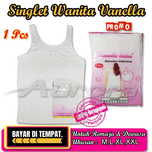 Isi 3 Pcs Tanktop Singlet Kaos Dalam Wanita Tank Top Remaja abg dan Dewasa Vanella-Aurora Store