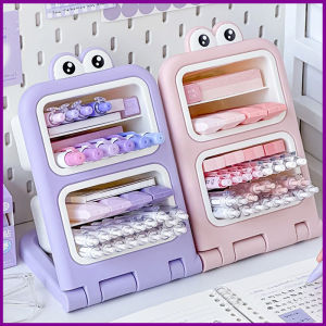 4 Grids Pen Holder Removable Supply Stationery Organizer Desktop Storage Box Large Capacity 笔筒