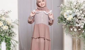 Bahiya Set Gamis Muslimah Kids Simpel Modern Baju Muslim Anak Tanggung Ceruty Babydoll Import Terbaru 2022 Promo