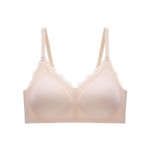 Lizida Wheat Lace Sling Latex Seamless Underwear No Steel Ring Gathered Underwear