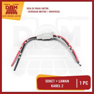 Soket + Lawan Kabel 2 (PSP) Kabel Cable Cabel Socket Cop Konektor Male Female Semua Motor