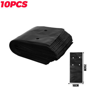 Dizoey 10/100PCS Plant Nursery Bags Black PE Seedling Pouch Grow Bag Pots Flowers Fruit Tree Container Home Garden Seedling Tools