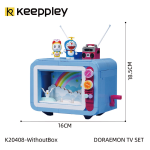 Đồ Chơi Lắp Ráp Qman Keeppley 20408 BộTivi Doraemon Nobita Cho Trẻ Từ 6 Tuổi