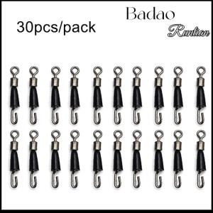 Badao 30pcs Fishing Tackle Connector Feeder Fishing Accessories Swivel Snaps For Carp Carp Fishing Quick Change Feeder Swivels Method