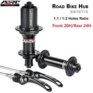 ARC RT002 Road Bike Front 20H/Rear 24H QR Hub 8/9/10/11 Speed Quick Release 100x9mm 130x10mm Racing Bicycle Wheel Hub