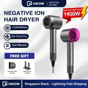 [Singapore Stock] 1900W Hair Dryer  High-Speed Ionic Technology  Fast Dry  Negative Ion Smooth & Anti-Frizz