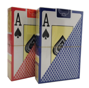 【SG Stock】2 Decks / 1 Red & 1 Blue / PVC Plastic Playing Cards / Rear Mattle Finish / Jumbo index【Ship Out 24Hrs】