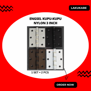 Engsel Kupu-kupu Pintu Jendela Rumah Nylon Anti Karat 3 inch