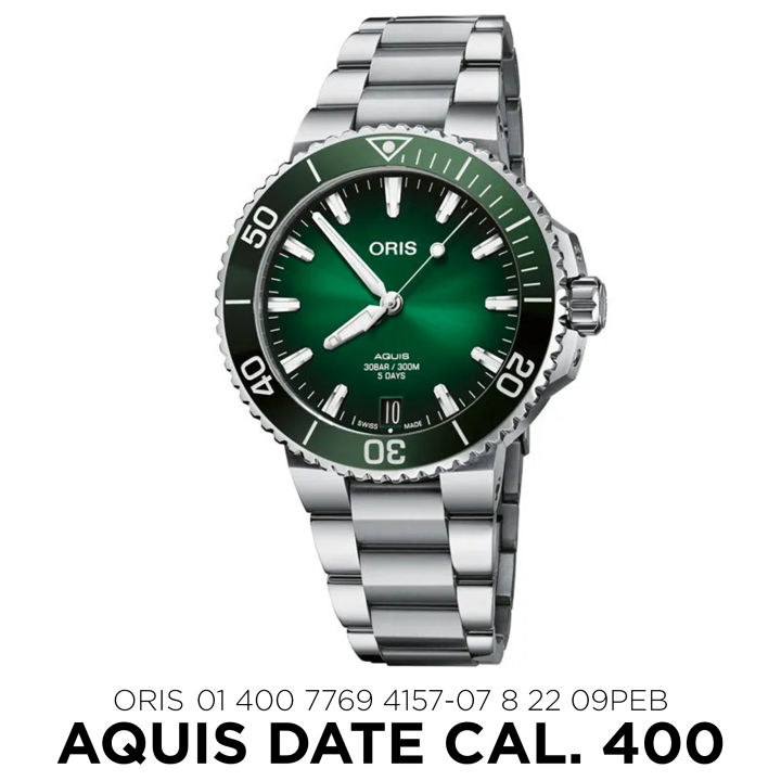 Oris Aquis Date Green Dial Stainless Steel Automatic Watch 01 400