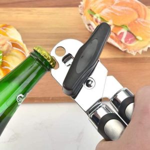 3-in-1 Stainless Steel Tin Opener Cordless Tin Opener with Lids Off Jar Opener and Bottle Opener