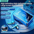 VLDCO True Wireless Earbuds 2024 New Mirror Bluetooth Earphone HiFi 9D V5.2 Bass Headset Noise Reduction Running Sports Type-c wireless headphone Gaming With Mic 2200mAh Charging case. 