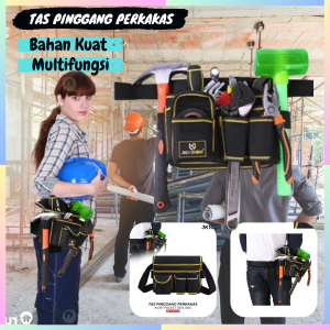 FAST DELIVERY JIEKE Tas Perkakas Pinggang Tukang Bangunan  dan Bengkel Serbaguna Bahan Kuat Tool Bag