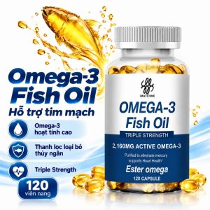 IMATCHME Omega 3 Dầu Cá 120 Viên - Viên Nang Giàu DHA & EPA Hỗ Trợ Sức Khỏe Não Bộ Tốt Cho Tim Mạch & Thị Lực Hàng Chính Hãng