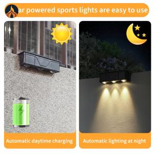 2 Pack 3 LED Solar Wall Light IP65 Waterproof Wall Mounted Solar Outdoor Light for Outside Backyard Pathway Yard Garden[Jocestyle Store]
