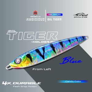 MONGKALO AMBISIOUS Hologram Motif Minyak Tiger 30 gram Metal Jig 30 g 30g Umpan Pancing Mancing 30 gr Ultralight Killer Umpan Metaljig 30gr Umpan Jiging 30gram Murah