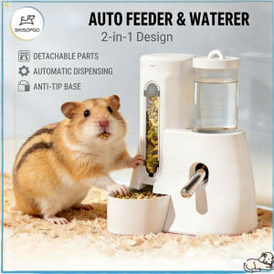 SKISOPGO Pet Water Fountain Drinking Hamsters Small Pets Dispenser Integrated Large Capacity Feeder