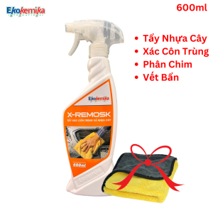 Dung Dịch Tẩy Nhựa Cây Phân Chim Và Xác Côn Trùng EKOKEMIKA X-REMOSK 600ML Tặng 1 Khăn