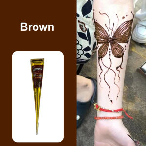 Henna Tattoo Cones Long Lasting Body Paint Safe Temporary Tattoo Art DIY Mehndi Paste for Wedding