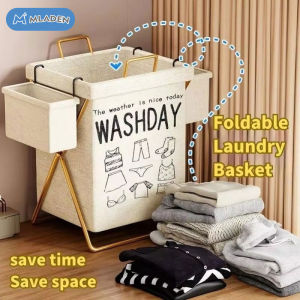 MLADEN Foldable Laundry Basket Washable Dirty Clothes Basket Dirty Clothes Storage Rack for Bathroom