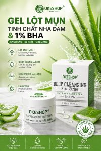 Gel Lột Mụn Than Tre OKESHOP 30ml - Lột Sạch Mụn Đầu Đen - Mụn Cám - Bạ Nhờn - Làm Sạch Sâu & Thu Nhỏ Lỗ Chân Lông