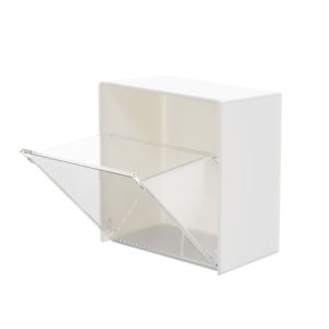 Wall Hanging Flip-top Plastic Box Transparent Storage Box for Bathroom Organizer Cotton Swabs Makeup Jewelry Container