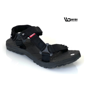 WIBI Sandal Pria Wanita Gunung Adventure Outdoor Slide Slip On Wibi S24-02 Hitam 39-43