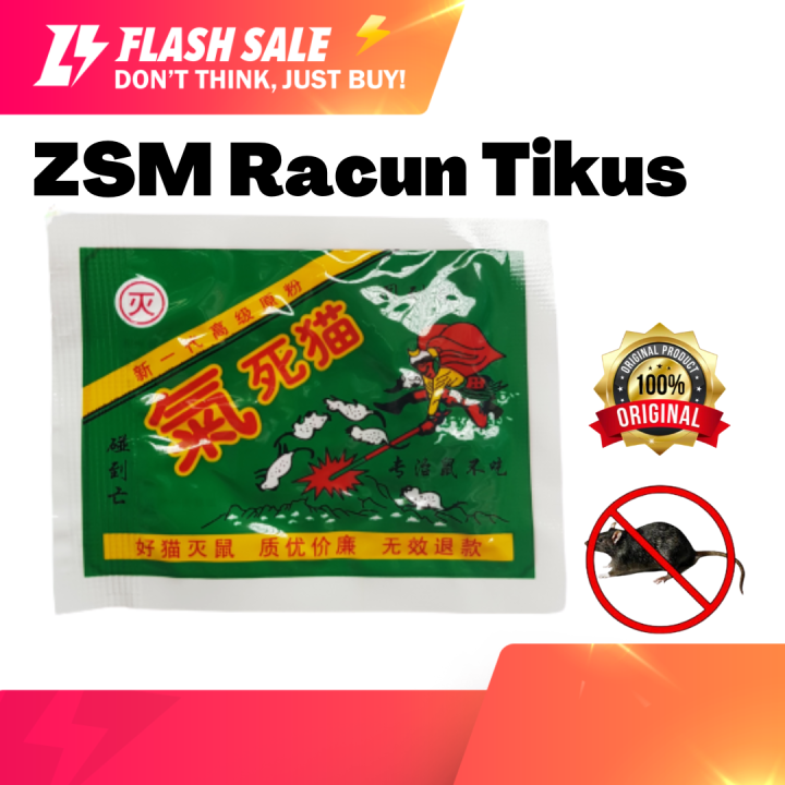 Racun Tikus ZSM RAT POISON Bait Pest Control 1pack/ 5gram Effective of